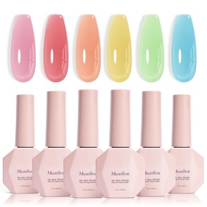 image:imageMelodySusie Jelly Gel Nail Polish Set6 Transparent ColorsMilky or Jelly TextureAutumn and Winter Dark Colors Soak Off UV LED Light Cure or Salon Manicure and Nail Art DIY at HomeMacaron Jelly Set