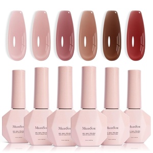 image:imageMelodySusie Jelly Gel Nail Polish Set6 Transparent ColorsMilky or Jelly TextureAutumn and Winter Dark Colors Soak Off UV LED Light Cure or Salon Manicure and Nail Art DIY at HomeSmoky Rose Jelly Set