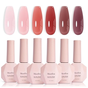 image:imageMelodySusie Jelly Gel Nail Polish Set6 Transparent ColorsMilky or Jelly TextureAutumn and Winter Dark Colors Soak Off UV LED Light Cure or Salon Manicure and Nail Art DIY at HomeSoft Blush Mist