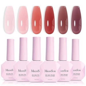 image:imageMelodySusie Jelly Gel Nail Polish Set6 Transparent ColorsMilky or Jelly TextureAutumn and Winter Dark Colors Soak Off UV LED Light Cure or Salon Manicure and Nail Art DIY at HomeSoft Blush Mist 15ML