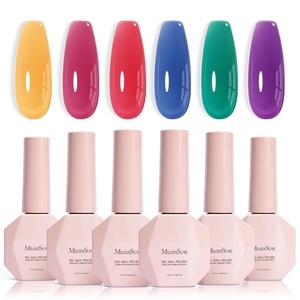 image:imageMelodySusie Jelly Gel Nail Polish Set6 Transparent ColorsMilky or Jelly TextureAutumn and Winter Dark Colors Soak Off UV LED Light Cure or Salon Manicure and Nail Art DIY at HomeNeon Jelly Splash