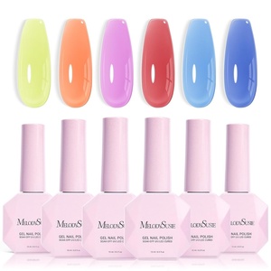 image:imageMelodySusie Jelly Gel Nail Polish Set6 Transparent ColorsMilky or Jelly TextureAutumn and Winter Dark Colors Soak Off UV LED Light Cure or Salon Manicure and Nail Art DIY at HomePastel Jelly Rainbow Set