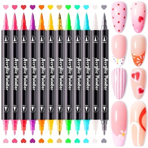 image:imageMelodySusie Nail Art Pens Set 12 Colors 07MM Nail Polish Pens for Nail Art Nail Dotting Tool Drawing Pen for Nail Design Manicure Nail Pens for Salon and DIY at Home12 Colors DoubleEnded