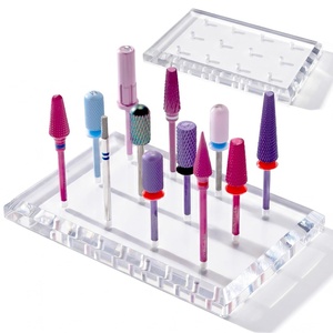 image:imageMelodySusie Nail Drill Bits Holder with 36 Holes Visible Sturdy and Compatible with 332 Acrylic Drill Bit Organizer and Storage for Salon amp Home Squarenot include bitsRectangular