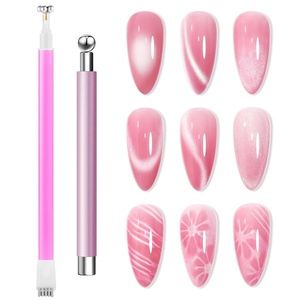 image:imageMelodySusie Nail Magnet Pink Set Cat Eye Gel Nail Polish Magnets 2PCS Doublehead Magnet Wand with Round Magnet Bead and Magnetic Pen Nail Design Tools for Salon and DIY at HomePink Set Nail Magnet
