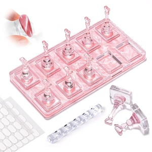 image:imageMelodySusie Nail Stand for Press Ons Super Pink Metal Round With Butterfly Pattern Magnetic Base for Painting Display with Brush Holder And Reusable DoubleSided Tape for Home DIY Salon SuppliesPink