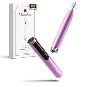 image:imageMelodySusie PocketNail PenShaped Cordless Modular Nail Drill PC100GR 20000RPM Slim Portable Rechargeable Electric File for Manicure Pedicure Nail Care Shaping amp Gel Removal at Home for BeginnersBasic  Rose Red