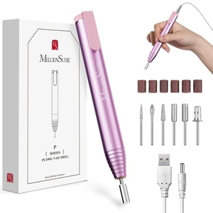 image:imageMelodySusie PocketNail Slim Ergonomic PenShaped USB Nail Drill PC100G 20000RPM Portable Electric File for All Manicure Pedicure Nail Care Shaping amp Gel Removal at Home for BeginnersRose Gold