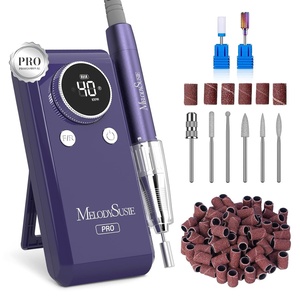 image:imageMelodySusie Professional ClipOn Rechargeable Nail Drill with Adjustable Builtin Stand and Premium Motor MB420G 40000RPM EFile with Max Speed for All Manicure Shaping amp Gel Removal for Salon UsePurple