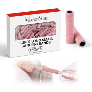 image:imageMelodySusie Super Long Small Crystal Top 31mm Mandrel Bit for Nails 332 Easy Off Nail Drill Bits for Sanding Bands Suitable for Acrylic Nails Gel Manicures and Pedicures Rose PinkPink