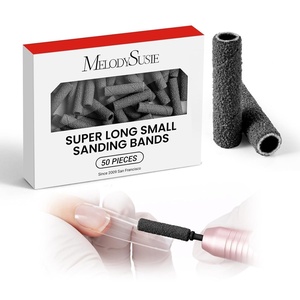 image:imageMelodySusie Super Long Small Crystal Top 31mm Mandrel Bit for Nails 332 Easy Off Nail Drill Bits for Sanding Bands Suitable for Acrylic Nails Gel Manicures and Pedicures Rose PinkBlack