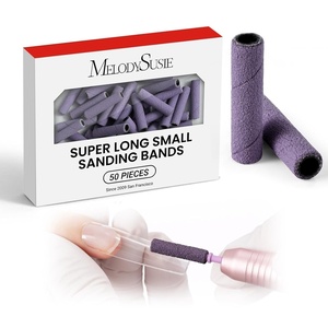 image:imageMelodySusie Super Long Small Crystal Top 31mm Mandrel Bit for Nails 332 Easy Off Nail Drill Bits for Sanding Bands Suitable for Acrylic Nails Gel Manicures and Pedicures Rose PinkPurple