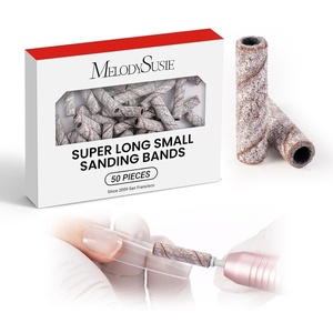 image:imageMelodySusie Super Long Small Crystal Top 31mm Mandrel Bit for Nails 332 Easy Off Nail Drill Bits for Sanding Bands Suitable for Acrylic Nails Gel Manicures and Pedicures Rose PinkZebra