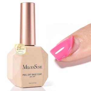 image:imageMelodySusie Thick Gel Nail Polish Set 2 Pcs 15ML Black amp White Gel Polish Set Soak Off UV LED White Gel Polish Christmas Gift for Women Nail Art Manicure Salon DIY Nail Design Decoration at Home15ML AirDry Peelable Base Coat