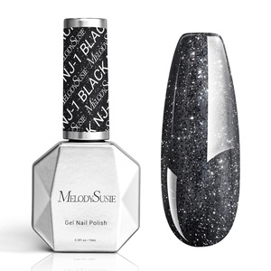 image:imageMelodySusie Thick Light Green Gel Nail Polish05fl oz Soak Off UV LED Mint Green Gel Polish Gift for Women Nail Art Manicure Salon DIY Nail Design Decoration at Home1666Black GlitterNJ1