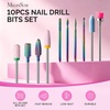 image:imageMelodySusie 10Pcs Nail Drill Bits Set 332 Tungsten Carbide amp Ceramic Efile Bits for Acrylic Gel Removal Diamond Cuticle Bits for Manicure Prep Salon Home Nail Care SuppliesWhite amp ColorfulPink  Colorful