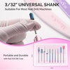 image:imageMelodySusie 10Pcs Nail Drill Bits Set 332 Tungsten Carbide amp Ceramic Efile Bits for Acrylic Gel Removal Diamond Cuticle Bits for Manicure Prep Salon Home Nail Care SuppliesWhite amp ColorfulWhite  Colorful