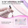 image:imageMelodySusie 10Pcs Nail Drill Bits Set 332 Tungsten Carbide amp Ceramic Efile Bits for Acrylic Gel Removal Diamond Cuticle Bits for Manicure Prep Salon Home Nail Care SuppliesWhite amp ColorfulPink  Colorful