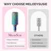 image:imageMelodySusie 10Pcs Nail Drill Bits Set 332 Tungsten Carbide amp Ceramic Efile Bits for Acrylic Gel Removal Diamond Cuticle Bits for Manicure Prep Salon Home Nail Care SuppliesWhite amp ColorfulPink  Colorful
