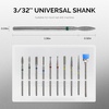 image:imageMelodySusie 10pcs Nail Drill Bits Set 332 Inch Diamond Cuticle Bits for Nail Drill EFile Manicure Pedicure Remover Tools for Acrylic Gel Nails Salon Home Use Nail Care Supplies RainbowSilver