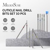 image:imageMelodySusie 10pcs Nail Drill Bits Set 332 Inch Diamond Cuticle Bits for Nail Drill EFile Manicure Pedicure Remover Tools for Acrylic Gel Nails Salon Home Use Nail Care Supplies RainbowSilver