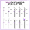 image:imageMelodySusie 10pcs Nail Drill Bits Set 332 Inch Diamond Cuticle Bits for Nail Drill EFile Manicure Pedicure Remover Tools for Acrylic Gel Nails Salon Home Use Nail Care Supplies RainbowSanding Bands
