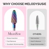 image:imageMelodySusie 13Pcs Nail Drill Bits Set 332 Tungsten Carbide amp Ceramic Efile Bits for Acrylic Gel Removal Diamond Cuticle Bits for Manicure Prep Salon Home Nail Care Supplies Pink amp ColorfulWhite  Colorful