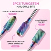 image:imageMelodySusie 13Pcs Nail Drill Bits Set 332 Tungsten Carbide amp Ceramic Efile Bits for Acrylic Gel Removal Diamond Cuticle Bits for Manicure Prep Salon Home Nail Care Supplies Pink amp ColorfulPink  Colorful