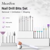 image:imageMelodySusie 21pcs Nail Drill Bit Set Professional 332 Ceramic Diamond Carbide Acrylic Gel Nail Art Tool Kit Cuticle Remover Bit for Acrylic Gel Dip Powder Nail Manicure Pedicure Salon Home21Pcs Bits with 25Hole Box