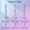 image:imageMelodySusie 3Pcs Nail Drill Bits Set 332 Carbide Tungsten Bits Long Flame Smooth Round Top Small Barrel and Tapered Nib Bits Suitable for Manicure Pedicure Cuticle Gel Acrylic Remover PurpleDiamond Bits A Set