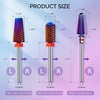 image:imageMelodySusie 3Pcs Nail Drill Bits Set 332 Carbide Tungsten Bits Long Flame Smooth Round Top Small Barrel and Tapered Nib Bits Suitable for Manicure Pedicure Cuticle Gel Acrylic Remover PurpleA Set
