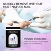 image:imageMelodySusie 3Pcs Nail Drill Bits Set 332 Carbide Tungsten Bits Long Flame Smooth Round Top Small Barrel and Tapered Nib Bits Suitable for Manicure Pedicure Cuticle Gel Acrylic Remover PurpleA Set