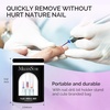 image:imageMelodySusie 3Pcs Nail Drill Bits Set 332 Carbide Tungsten Bits Long Flame Smooth Round Top Small Barrel and Tapered Nib Bits Suitable for Manicure Pedicure Cuticle Gel Acrylic Remover PurpleE Set