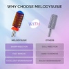 image:imageMelodySusie 3Pcs Nail Drill Bits Set 332 Carbide Tungsten Bits Long Flame Smooth Round Top Small Barrel and Tapered Nib Bits Suitable for Manicure Pedicure Cuticle Gel Acrylic Remover PurpleA Set
