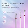 image:imageMelodySusie 3Pcs Nail Drill Bits Set 332 Carbide Tungsten Bits Long Flame Smooth Round Top Small Barrel and Tapered Nib Bits Suitable for Manicure Pedicure Cuticle Gel Acrylic Remover PurpleDiamond Bits A Set