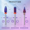 image:imageMelodySusie 3Pcs Nail Drill Bits Set 332 Carbide Tungsten Bits Long Flame Smooth Round Top Small Barrel and Tapered Nib Bits Suitable for Manicure Pedicure Cuticle Gel Acrylic Remover PurpleC Set