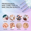 image:imageMelodySusie 3Pcs Nail Drill Bits Set 332 Carbide Tungsten Bits Long Flame Smooth Round Top Small Barrel and Tapered Nib Bits Suitable for Manicure Pedicure Cuticle Gel Acrylic Remover PurpleDiamond Bits A Set