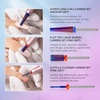 image:imageMelodySusie 3Pcs Nail Drill Bits Set 332 Carbide Tungsten Bits Long Flame Smooth Round Top Small Barrel and Tapered Nib Bits Suitable for Manicure Pedicure Cuticle Gel Acrylic Remover PurpleB Set