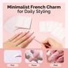 image:imageMelodySusie 48 Sheets French Manicure Nail Stickers 12 Designs SelfAdhesive Nail Tip Guides Professional French Tip Tools for DIY SalonQuality Nail Art Decoration45