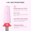 image:imageMelodySusie 5 in 1 Nail Drill Bits 332 Ceramic Cross Cut Bits Suitable for Manicure Pedicure Cuticle Gel Polishing Pink Series BitM MediumPink