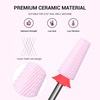 image:imageMelodySusie 5 in 1 Nail Drill Bits 332 Ceramic Cross Cut Bits Suitable for Manicure Pedicure Cuticle Gel Polishing Pink Series BitM MediumPink