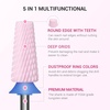 image:imageMelodySusie 5 in 1 Nail Drill Bits 332 Ceramic Cross Cut Bits Suitable for Manicure Pedicure Cuticle Gel Polishing Pink Series BitM MediumPink