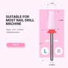 image:imageMelodySusie 5 in 1 Nail Drill Bits 332 Ceramic Cross Cut Bits Suitable for Manicure Pedicure Cuticle Gel Polishing Pink Series BitM MediumPink