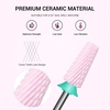 image:imageMelodySusie 5 in 1 Nail Drill Bits 332 Ceramic Cross Cut Bits Suitable for Manicure Pedicure Cuticle Gel Polishing Pink Series BitM MediumPink