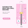 image:imageMelodySusie 5 in 1 Nail Drill Bits 332 Ceramic Cross Cut Bits Suitable for Manicure Pedicure Cuticle Gel Polishing Pink Series BitM MediumPink