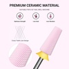 image:imageMelodySusie 5 in 1 Nail Drill Bits 332 Ceramic Cross Cut Bits Suitable for Manicure Pedicure Cuticle Gel Polishing Pink Series BitM MediumPink