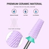 image:imageMelodySusie 5 in 1 Nail Drill Bits 332 Ceramic Cross Cut Bits Suitable for Manicure Pedicure Cuticle Gel Polishing Pink Series BitM MediumPurple
