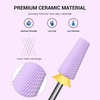 image:imageMelodySusie 5 in 1 Nail Drill Bits 332 Ceramic Cross Cut Bits Suitable for Manicure Pedicure Cuticle Gel Polishing Pink Series BitM MediumPurple
