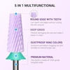 image:imageMelodySusie 5 in 1 Nail Drill Bits 332 Ceramic Cross Cut Bits Suitable for Manicure Pedicure Cuticle Gel Polishing Pink Series BitM MediumPurple