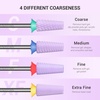 image:imageMelodySusie 5 in 1 Nail Drill Bits 332 Ceramic Cross Cut Bits Suitable for Manicure Pedicure Cuticle Gel Polishing Pink Series BitM MediumPurple